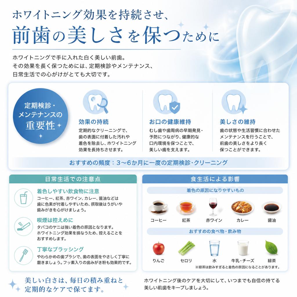 前歯の美しさを保つためのメンテナンス