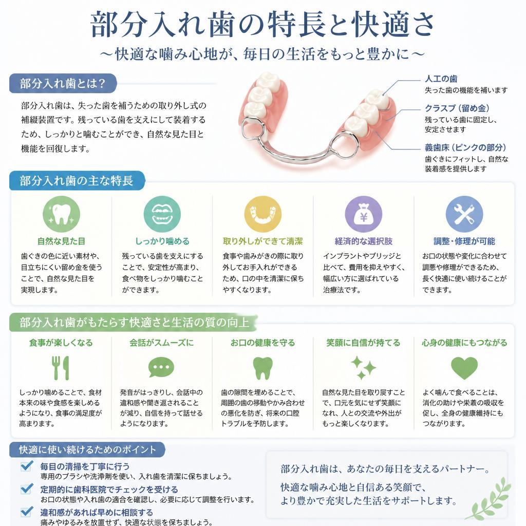快適な部分入れ歯の魅力